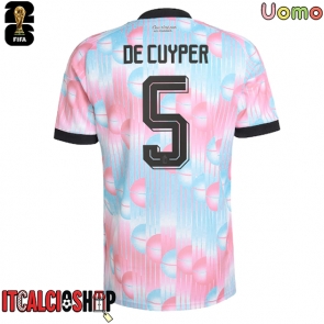 Belgio Maxim De Cuyper #5 Seconda Maglia Mondiali 2026 Manica Corta